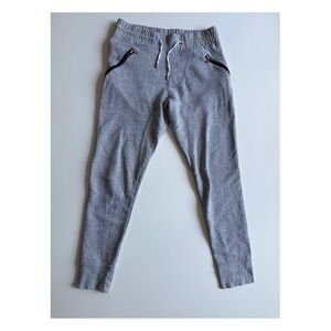 SANDRO Paris Jogger Sweatpants Mens XS 28"‎ Inseam Gray Zipper Pockets Cotton